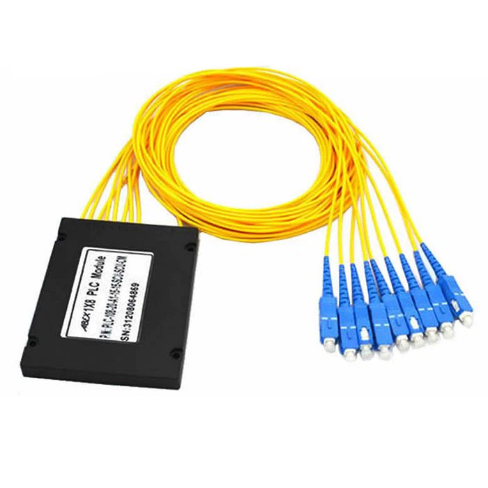 1x8 PLC Vlakno Razdjelnik Singlemode G657A ABS Kutija Razdjelnik Splice/Pigtailed ABS Modul, 2.0mm 3.0mm SC/UPC Konektor